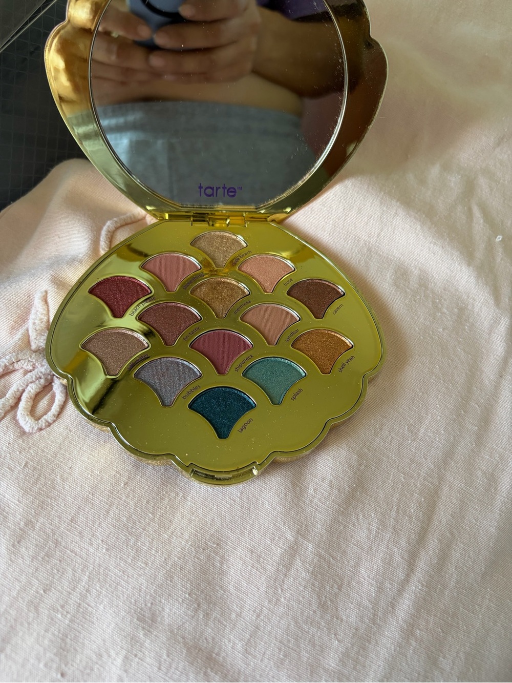 tarte Shell-Shaped Eyeshadow Palette — Pink, Gold, Teal & Blue Shades